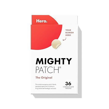 Hydrocolloid Acne Pimple Patches – Original Nighttime Spot Stickers for Shrinking Zits and Whiteheads in One Use (36 Count)