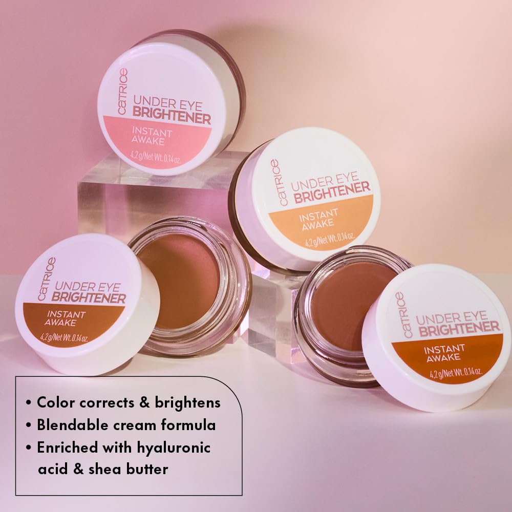 Under Eye Brightener – Conceal & Brighten Dark Circles with Hyaluronic Acid & Shea Butter | Vegan, Cruelty-Free & Paraben-Free (010 | Light Rose)