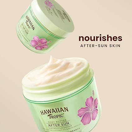 "After Sun Body Butter with Coconut Oil – Hydrating Tan Extender Lotion and Summer Skin Essential (8 oz)"