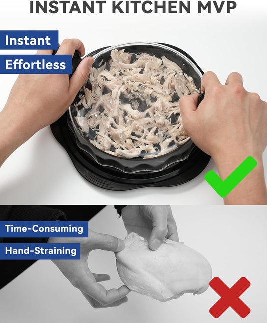 Chicken Shredder Tool – Manual Twist Grinder for Shredding Chicken, Meat, Vegetables, and More – Elegant Black ✅