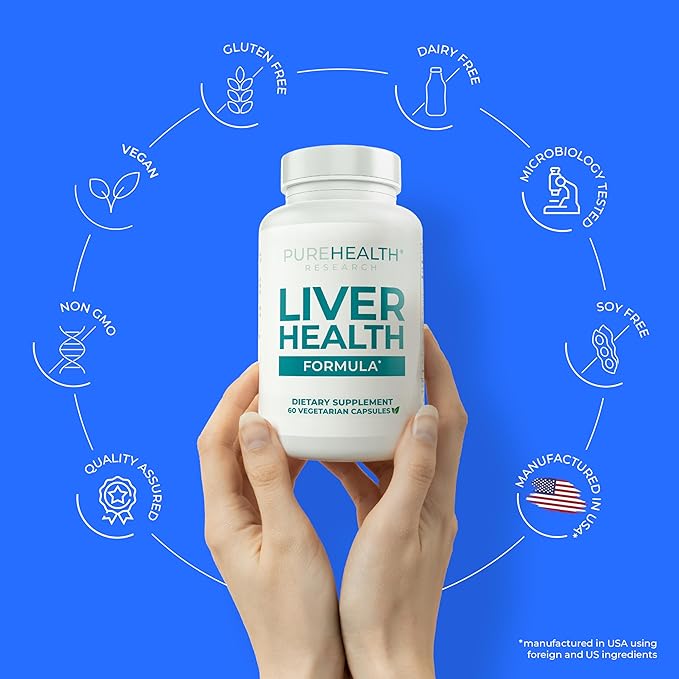 Liver Health Supplement – Liver Cleanse, Detox & Repair with Milk Thistle, Artichoke Extract, Dandelion Root, Turmeric & Berberine – 11 Natural Nutrients – 30-Day Supply