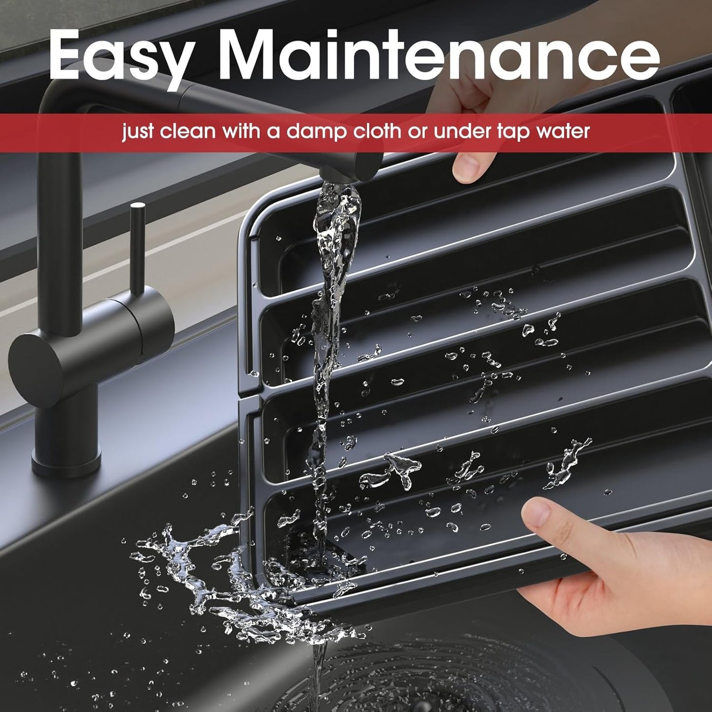 🍴 Expandable Silverware Organizer – Adjustable Kitchen Drawer Tray for Utensils, Cutlery, Forks, and Knives – Multipurpose Storage Solution – Black, Medium ✅