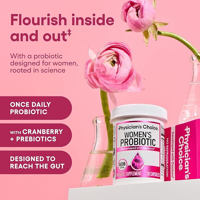 Probiotics for Women – pH Balance, Digestive, Urinary Tract & Feminine Health – 50 Billion CFU – 6 Unique Strains – Organic Prebiotics & Cranberry Extract – 30 Capsules