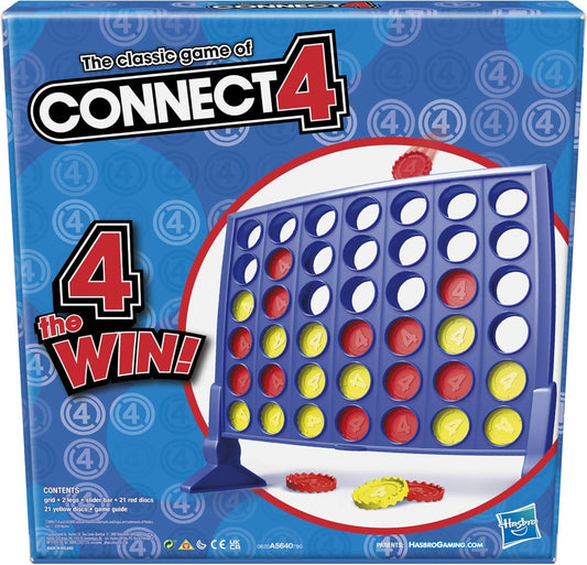 Classic 4-in-a-Row Strategy Game | Two-Player Board Game for Kids & Family | Ages 6+