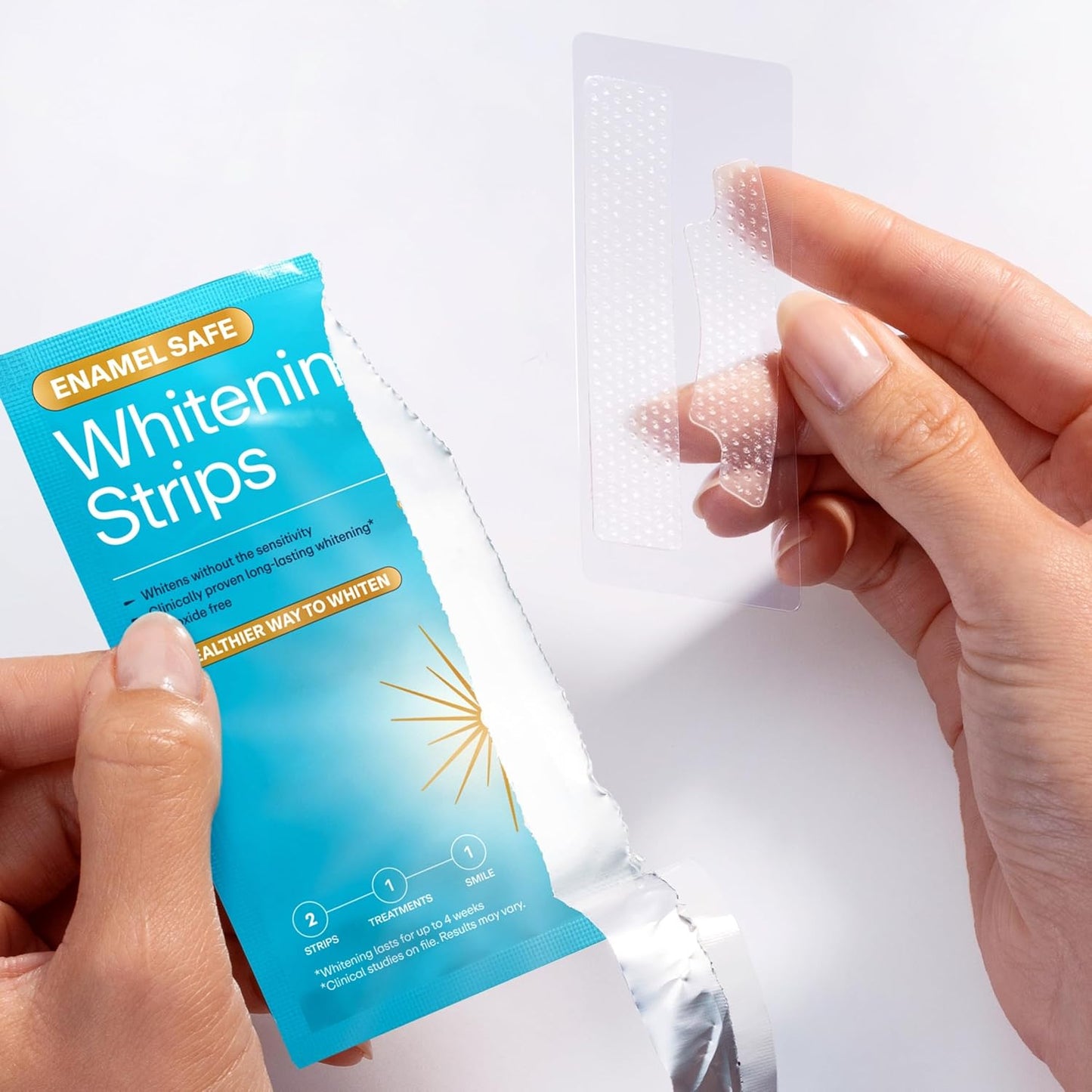 Teeth Whitening Strips – 9 Treatments, Peroxide-Free, Enamel Safe, Dentist Formulated, Sensitivity-Free for Whiter Teeth