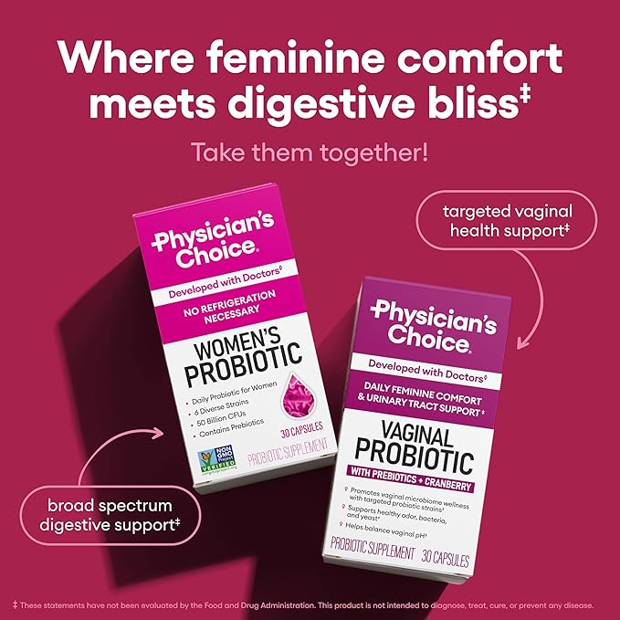 Probiotics for Women – pH Balance, Digestive, Urinary Tract & Feminine Health – 50 Billion CFU – 6 Unique Strains – Organic Prebiotics & Cranberry Extract – 30 Capsules