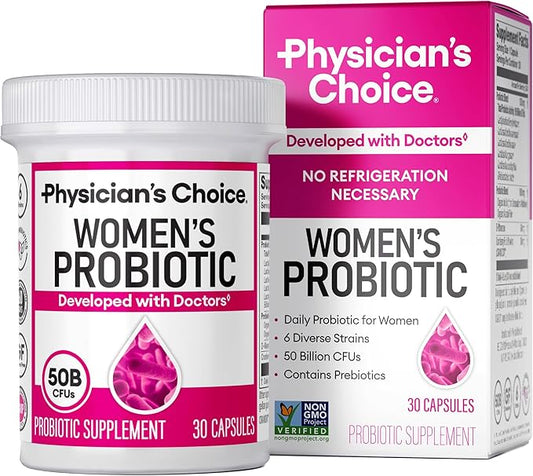 Probiotics for Women – pH Balance, Digestive, Urinary Tract & Feminine Health – 50 Billion CFU – 6 Unique Strains – Organic Prebiotics & Cranberry Extract – 30 Capsules