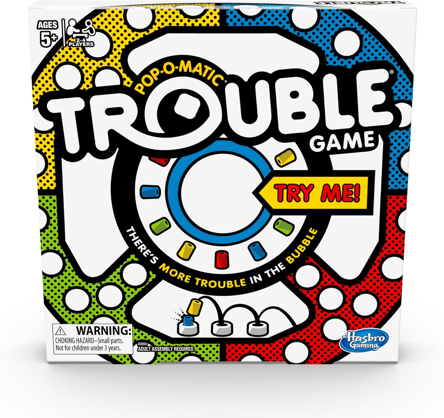 "Pop-O-Matic Trouble Board Game for Kids | 2-4 Players | Family Fun for Ages 5+"