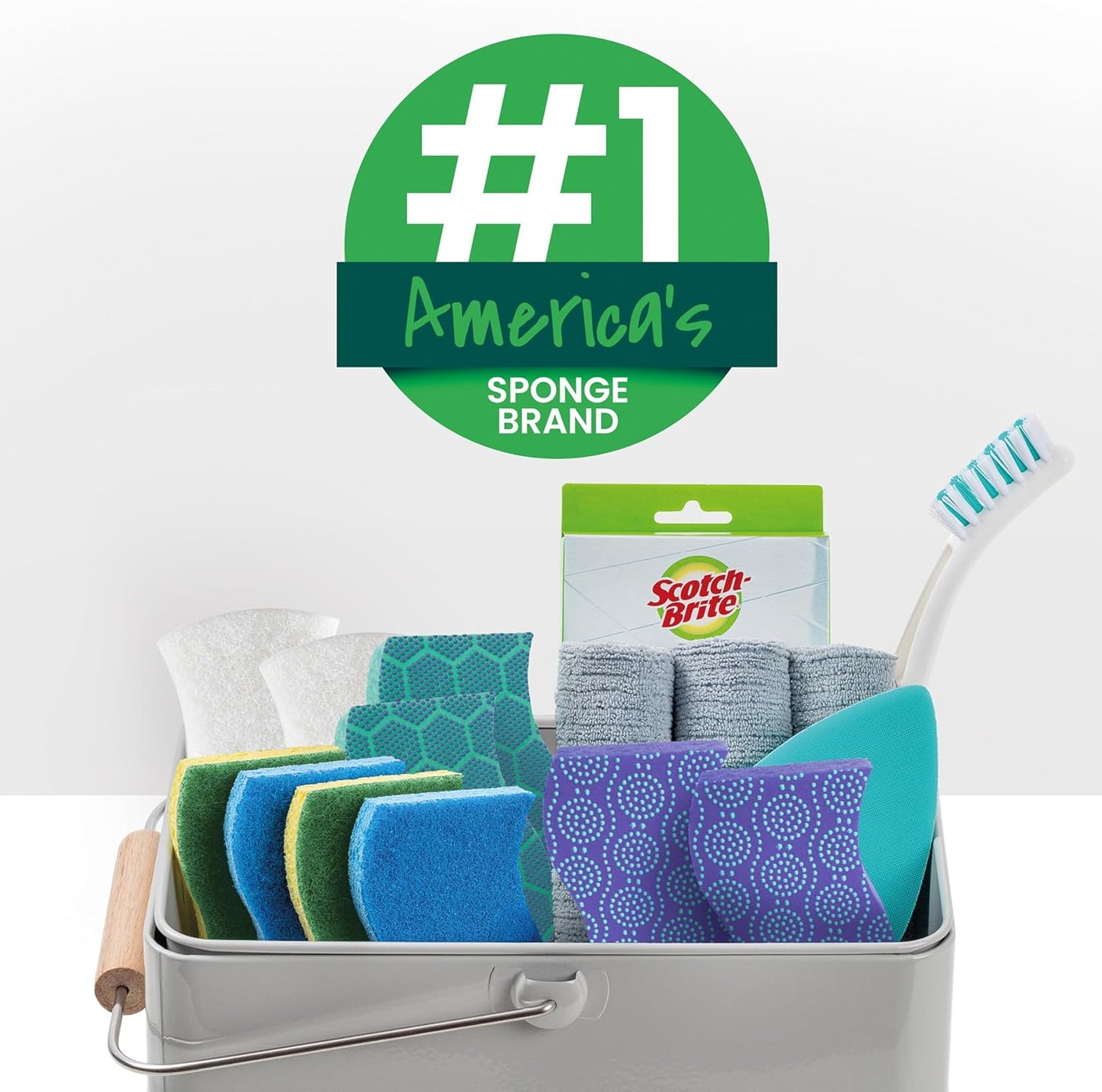 Zero Scratch Multi-Surface Scrub Sponges – Nonstick Safe Dish and Bathroom Cleaning Pads (6 Pack) 🧼✨