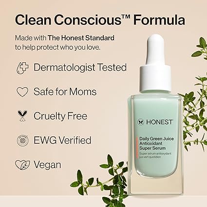 "Daily Green Juice Antioxidant Super Serum – Fragrance-Free, Vegan Formula for Improved Skin Tone & Texture – Gentle on Sensitive Skin (1 fl oz)"