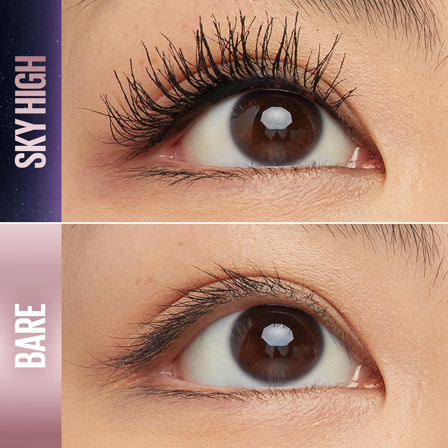 "Sky High Washable Mascara – Volumizing, Lengthening, Curling, Defining, Buildable Formula in Blackest Black"